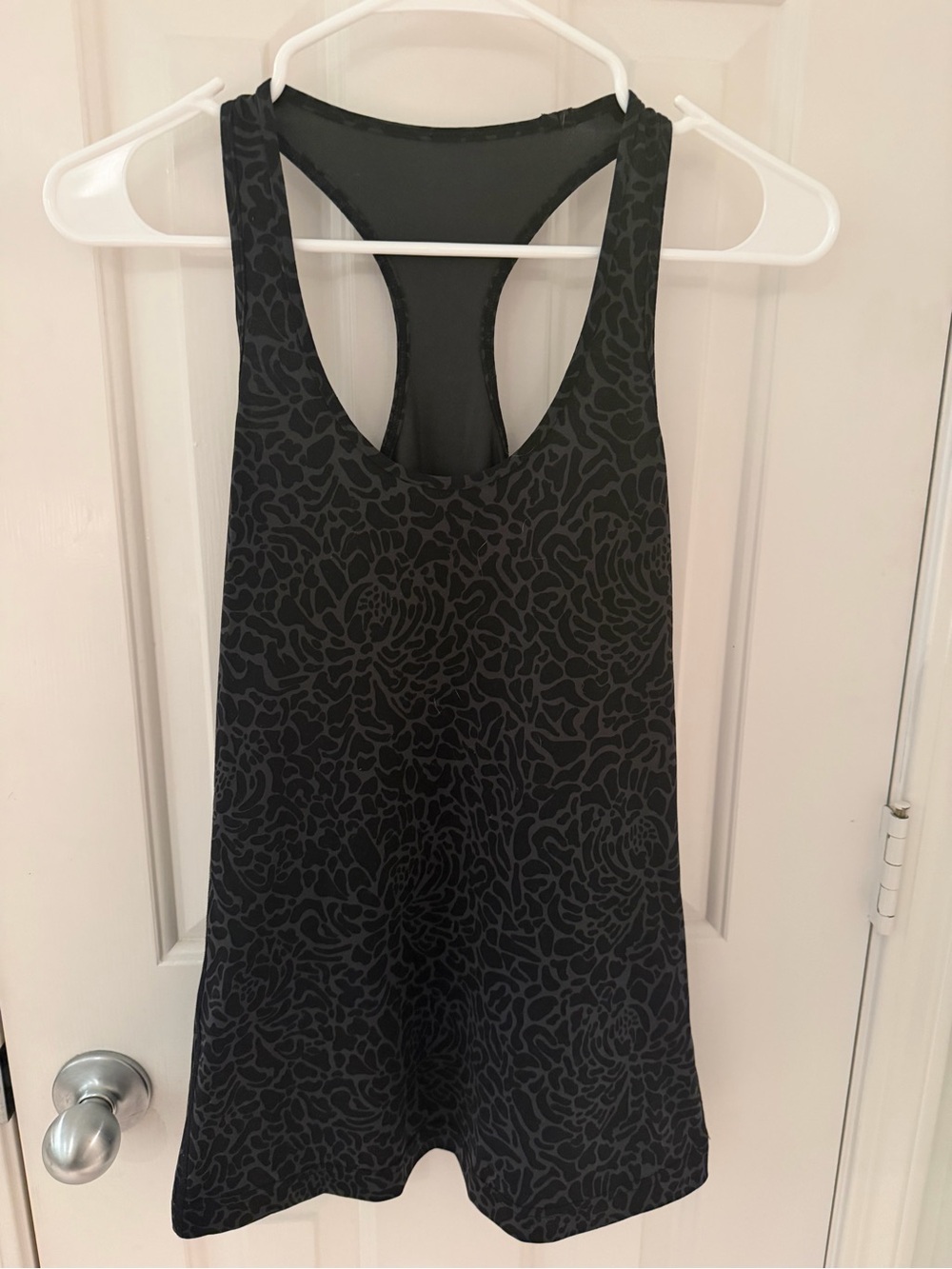 lululemon athletica Black Floral Racerback Tank